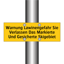 Warnung Lawinengefahr Sie Verlassen Das Markierte Und Gesicherte Skigebiet