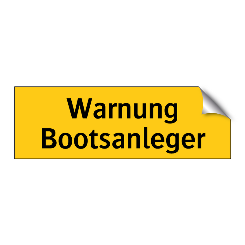 Warnung Bootsanleger