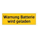 Warnung Batterie wird geladen
