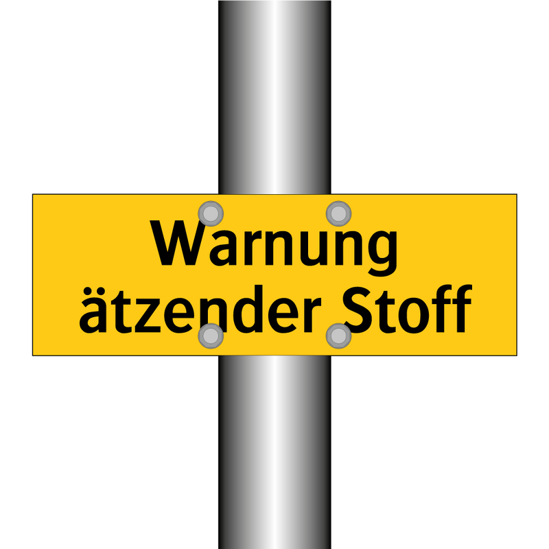 Warnung ätzender Stoff
