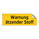 Warnung ätzender Stoff