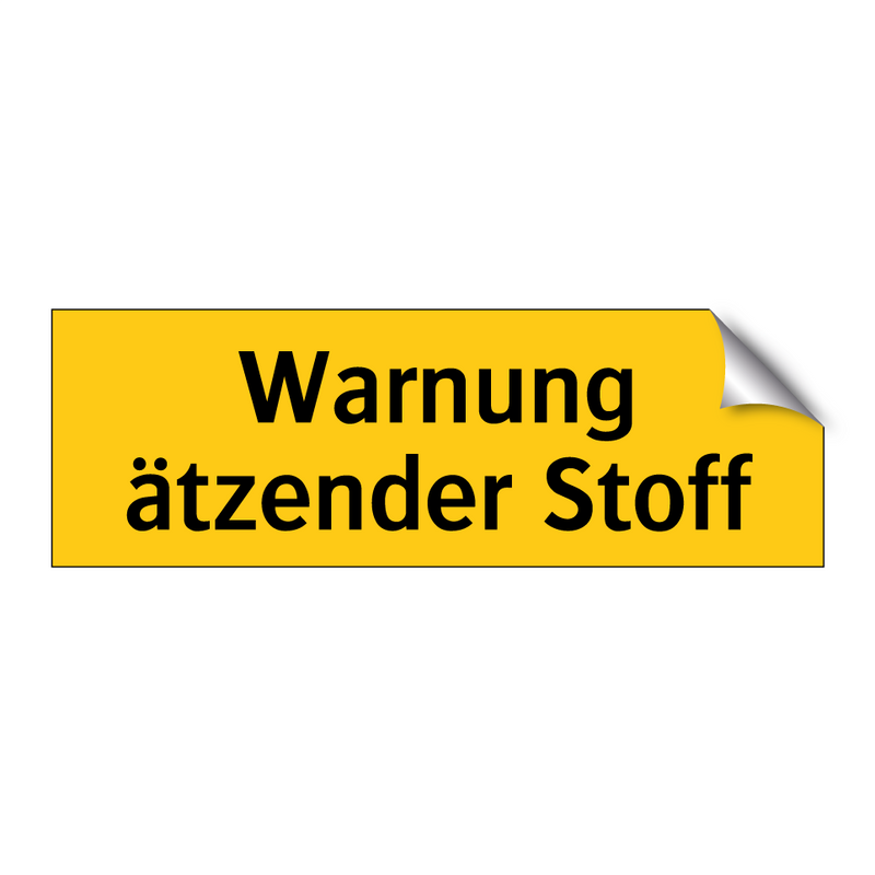 Warnung ätzender Stoff