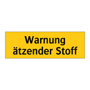 Warnung ätzender Stoff