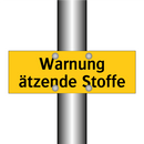 Warnung ätzende Stoffe