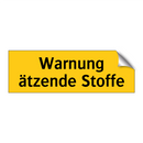 Warnung ätzende Stoffe