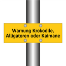 Warnung Krokodile, Alligatoren oder Kaimane