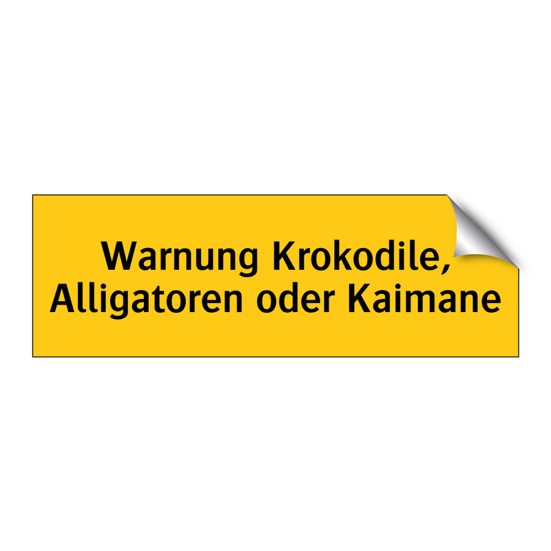 Warnung Krokodile, Alligatoren oder Kaimane