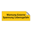 Warnung Externe Spannung Lebensgefahr
