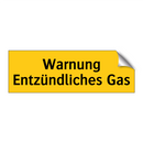 Warnung Entzündliches Gas
