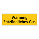 Warnung Entzündliches Gas
