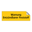 Warnung Entzündbarer Feststoff