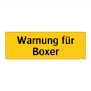 Warnung für Boxer