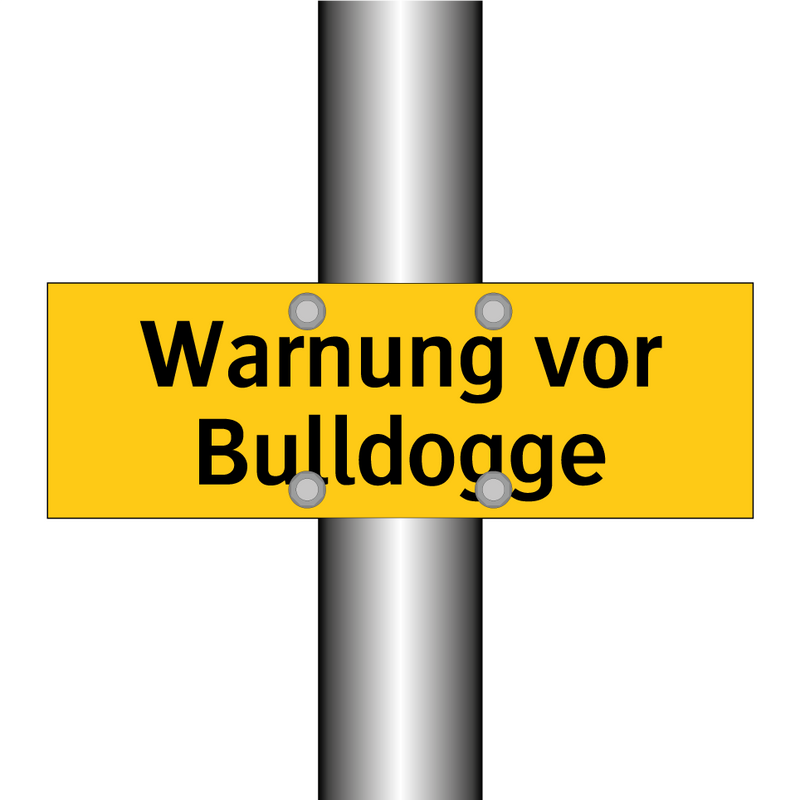 Warnung vor Bulldogge
