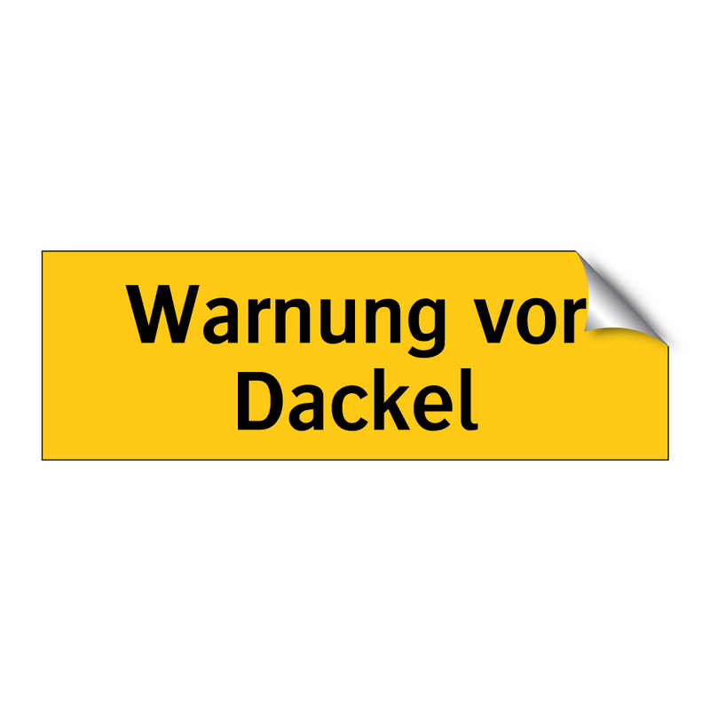 Warnung vor Dackel