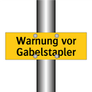 Warnung vor Gabelstapler