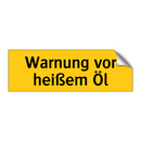 Warnung vor heißem Öl