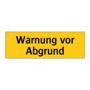 Warnung vor Abgrund
