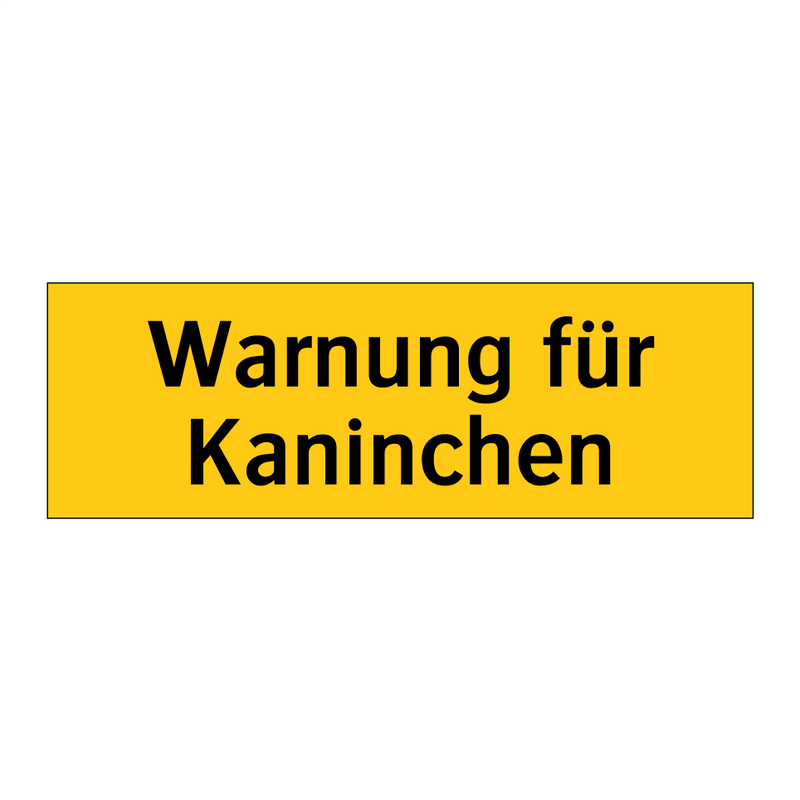Warnung für Kaninchen