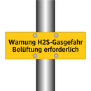 Warnung H2S-Gasgefahr Belüftung erforderlich