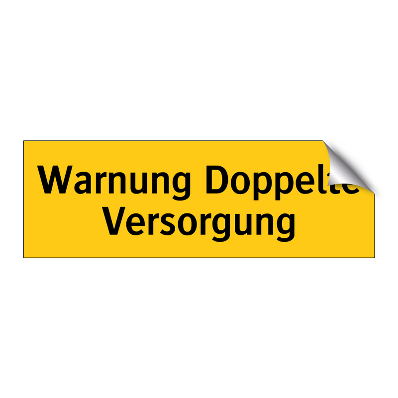 Warnung Doppelte Versorgung