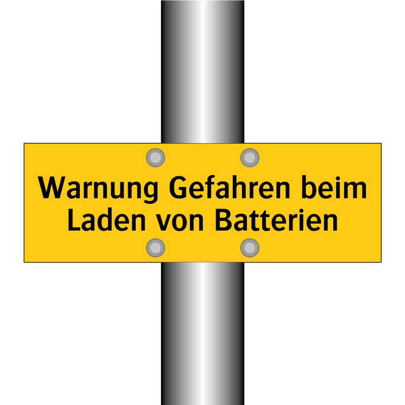 Warnung Gefahren beim Laden von Batterien