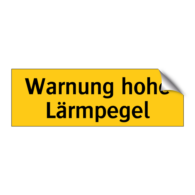 Warnung hohe Lärmpegel