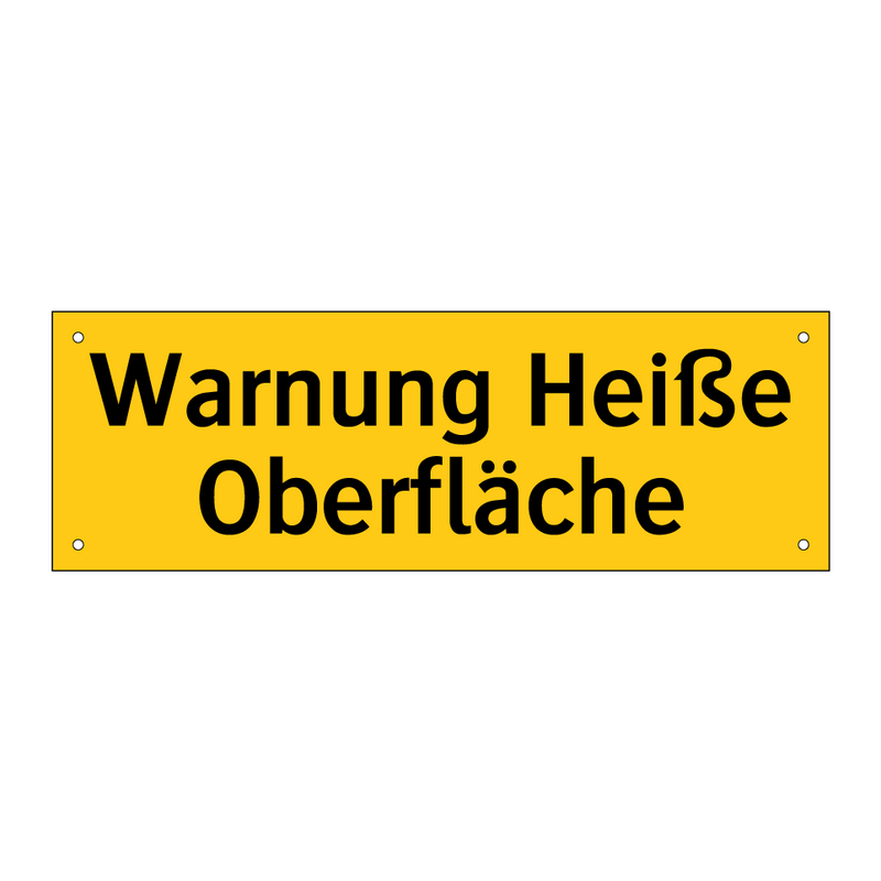 Warnung Heiße Oberfläche