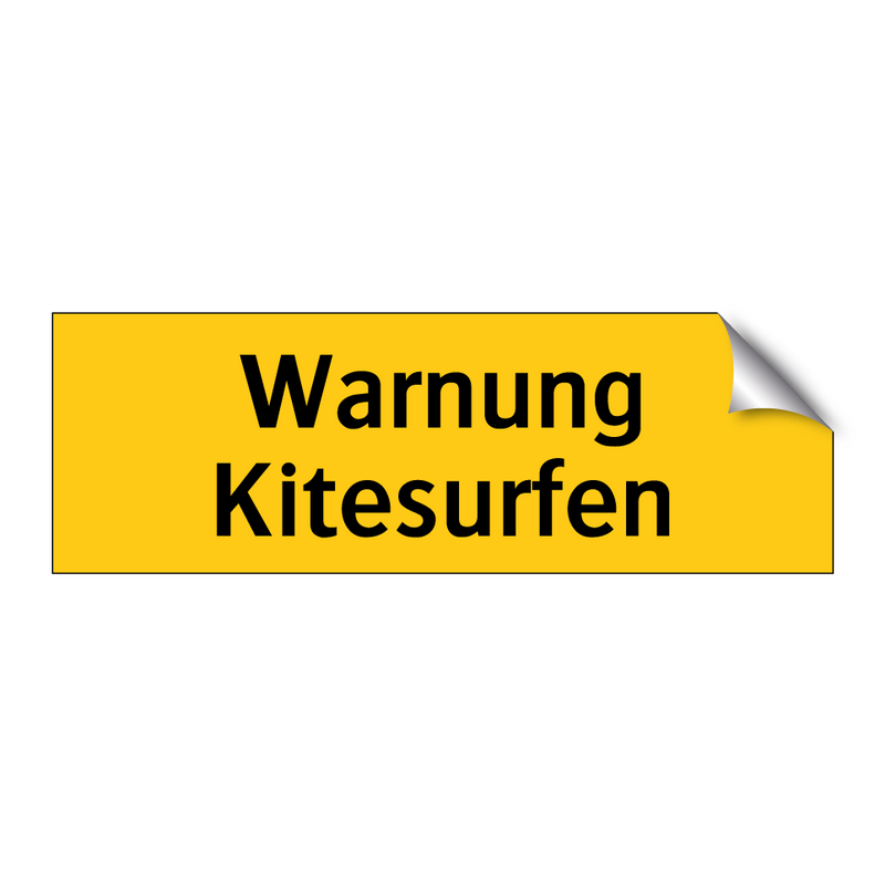 Warnung Kitesurfen