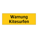 Warnung Kitesurfen