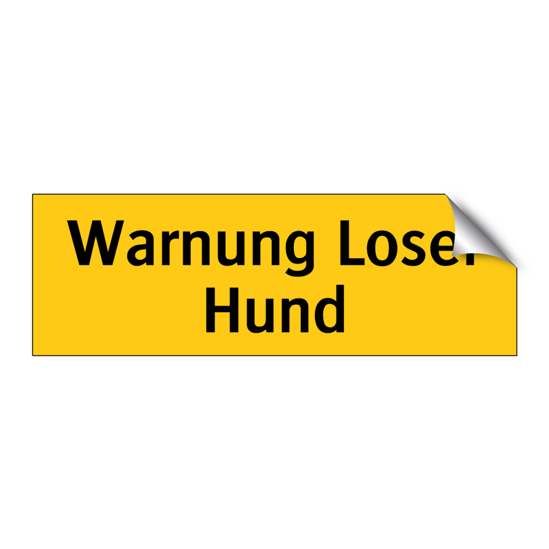 Warnung Loser Hund