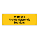 Warnung Nichtionisierende Strahlung