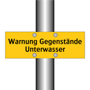 Warnung Gegenstände Unterwasser