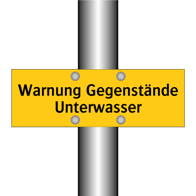 Warnung Gegenstände Unterwasser