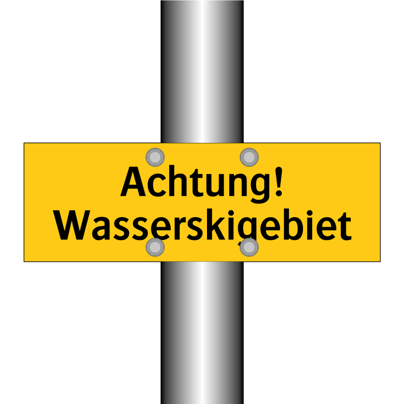 Achtung! Wasserskigebiet