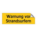 Warnung vor Strandsurfern