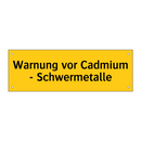 Warnung vor Cadmium - Schwermetalle