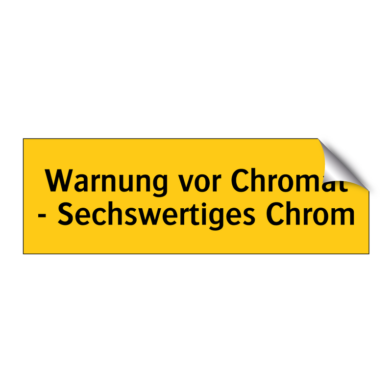 Warnung vor Chromat - Sechswertiges Chrom