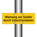 Warnung vor Gefahr durch Industrieroboter