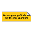 Warnung vor gefährlicher elektrischer Spannung