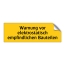Warnung vor elektrostatisch empfindlichen Bauteilen
