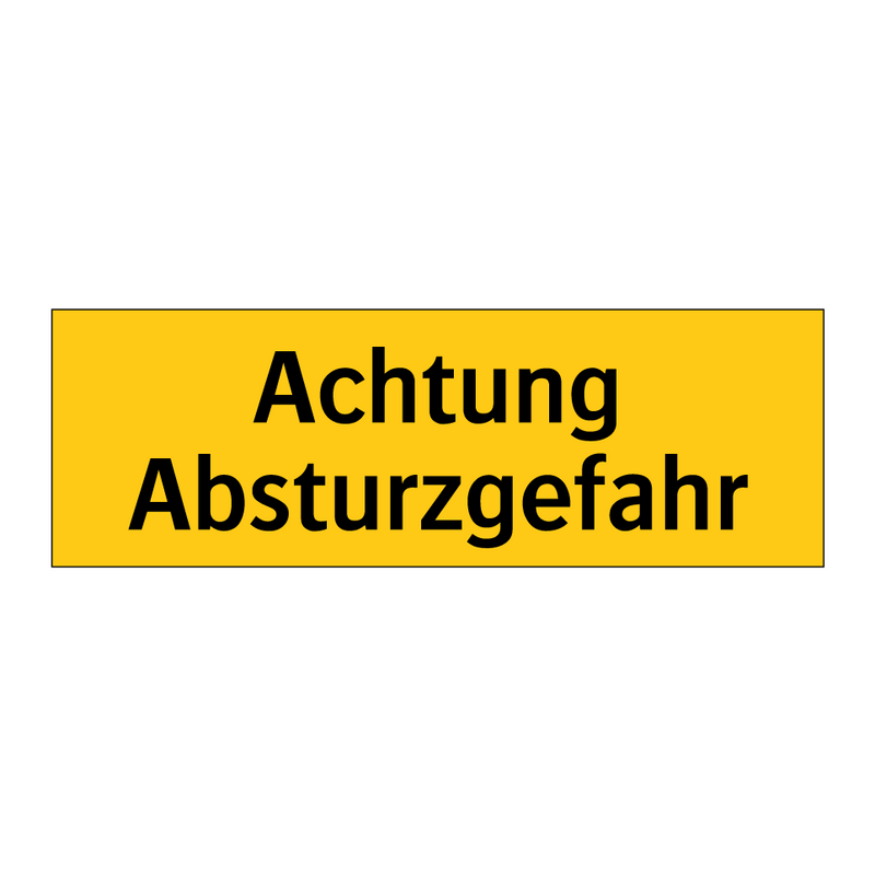 Achtung Absturzgefahr