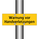 Warnung vor Handverletzungen