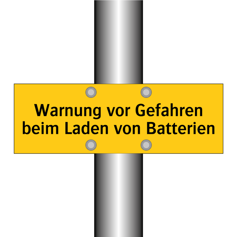 Warnung vor Gefahren beim Laden von Batterien
