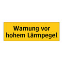 Warnung vor hohem Lärmpegel