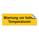 Warnung vor hohen Temperaturen