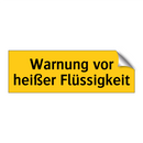 Warnung vor heißer Flüssigkeit