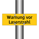 Warnung vor Laserstrahl