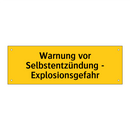 Warnung vor Selbstentzündung - Explosionsgefahr