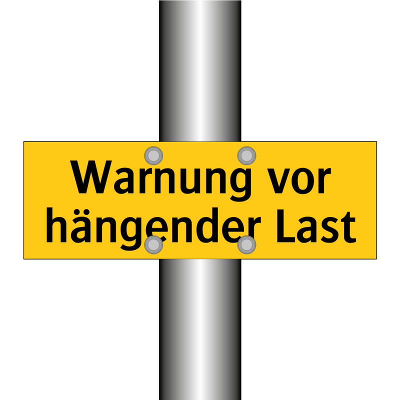 Warnung vor hängender Last