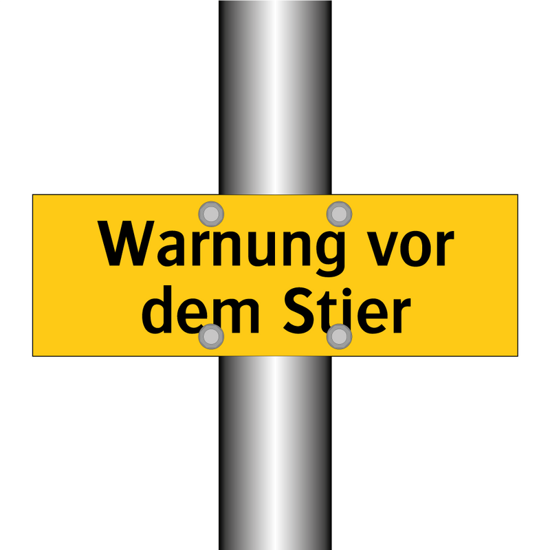 Warnung vor dem Stier